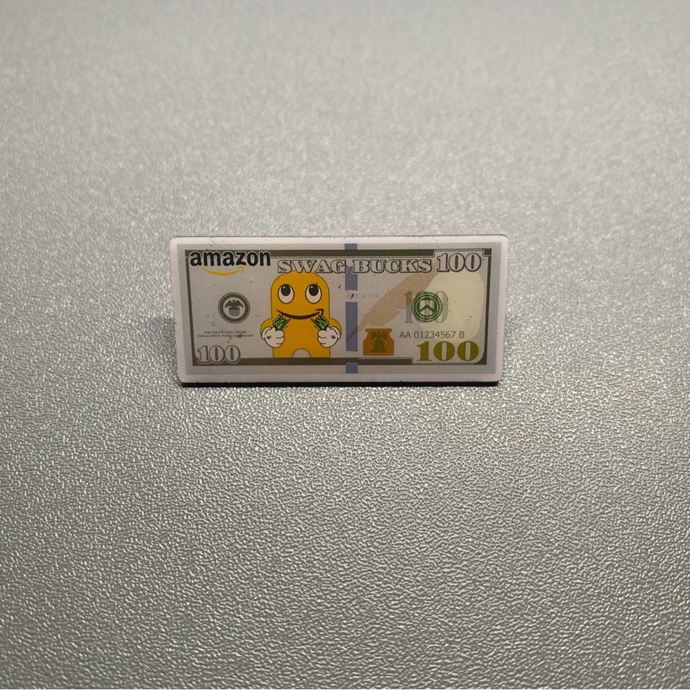 Amazon Employee Peccy Pin Swag Bucks $100 Hundred Money Cash Worker Collectible